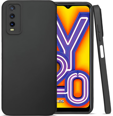 COST TO COST Back Cover for vivo Y20G, vivo V2037, V2065 Silicone Back Cover(Black, Matte Finish, Pack of: 1)