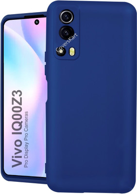 Coverskart Liquid Silicone Back Cover for IQOO Z3 5G, Silky-Soft Touch Full Body Protection Shockproof Case(Blue, Camera Bump Protector, Silicon, Pack of: 1)