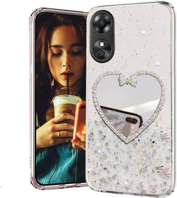 KC Back Cover for Oppo A17(Transparent, Cases with Holder, Silicon, Pack of: 1)