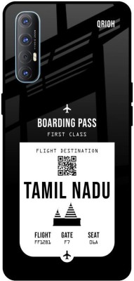 QRIOH Tamil Nadu City Glass Back Cover for Oppo Reno 3 Pro(Black, Grip Case, Pack of: 1)