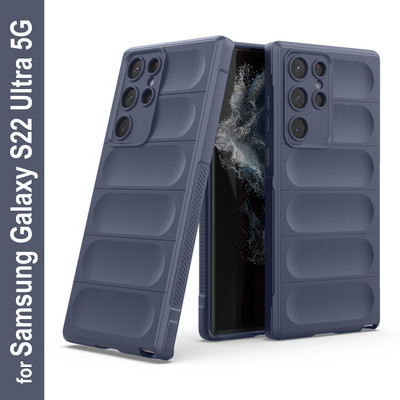 GLOBAL NOMAD Back Cover for Samsung Galaxy S22 Ultra 5G(Blue, Grip Case, Silicon, Pack of: 1)