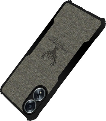 PikTrue Back Cover for Oppo A78 5G |Vegan PU Leather |Deer Case| Camera Lens Protection(Grey, Shock Proof, Pack of: 1)