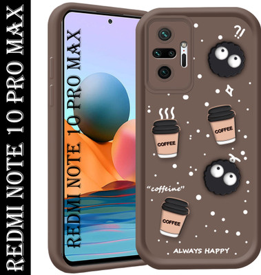 SMARTPOCKET Back Cover for Mi Redmi Note 10 Pro Max(Brown, 3D Case, Pack of: 1)