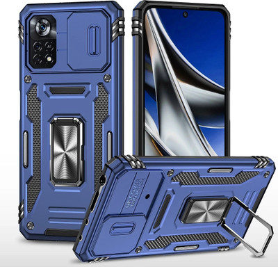 Vkmei Back Cover for POCO X4 Pro 5G(Blue, Black, Shock Proof, Pack of: 1)