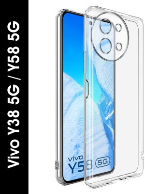 Casotec Back Cover for Vivo Y38 5G, Vivo Y58 5G(Transparent, Silicon, Pack of: 1)