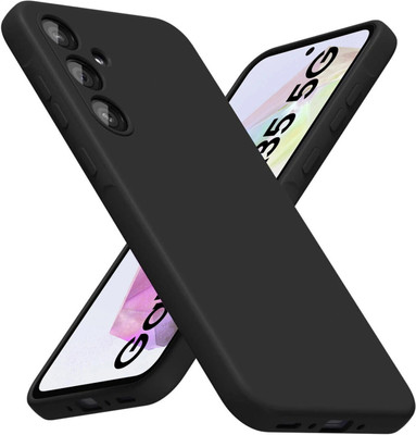 VONZEE Back Cover for Samsung Galaxy A35 5G Liquid Silicone Case(Black, Shock Proof, Silicon, Pack of: 1)
