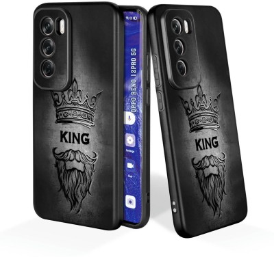 printwhiz Back Cover for Oppo Reno12 Pro 5G(Black)