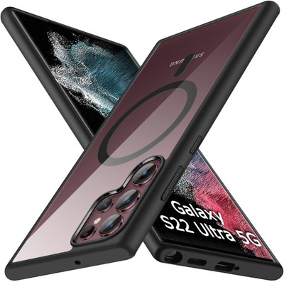 MOBILOVE Back Cover for SAMSUNG Galaxy S22 Ultra 5G(Black, Magsafe, Pack of: 1)