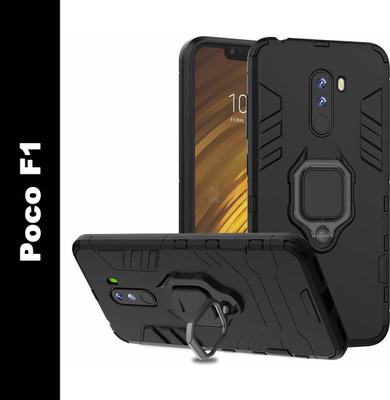 Cover Alive Back Cover for POCO F1(Black, Shock Proof, Pack of: 1)