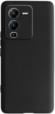 NG CREATION Back Cover for vivo V25 Pro 5G(Black, Flexible, Silicon)