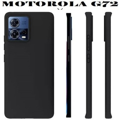 XOVO Back Cover for Motorola G72, Moto G72(Black, Dual Protection, Silicon, Pack of: 1)