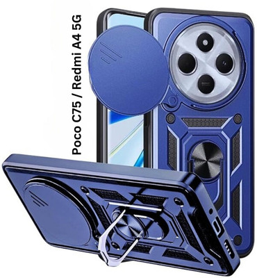 Fablue Back Cover for Mi Redmi A4 5G/Poco C75 5G(Blue, Rugged Armor, Pack of: 1)