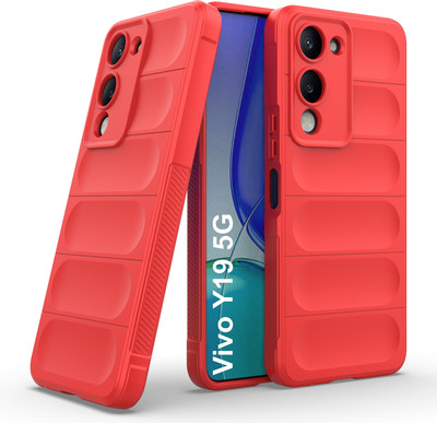 Zapcase Back Cover for Vivo Y19 5G(Red, 3D Case, Silicon, Pack of: 1)