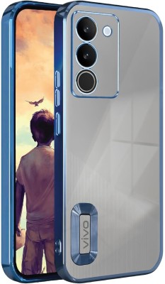 Bonqo Back Cover for Vivo Y200 5G(Blue, Dual Protection, Silicon, Pack of: 1)