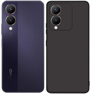 LILLIPUT Back Cover for Vivo Y28 5G(Black, Grip Case, Silicon, Pack of: 1)