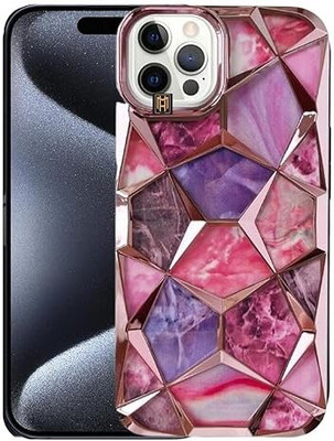 Kovado Back Cover for Apple Iphone 15 Pro Max Glitter Sparkle and Detachable Print Case(Pink, Electroplated)