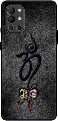 FAZAKA Back Cover for OnePlus 9R On Glossy Metal Phone Cover| LORD SHIVA(Black, Dual Protection, Pack of: 1)