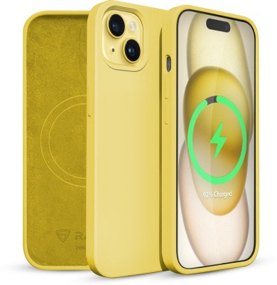 RAEGR Back Cover for Apple iPhone 15 (6.1-Inch) 2023(Yellow, Silicon, Pack of: 1)