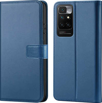 Forego Flip Cover for Mi Redmi 10 Prime 2022(Blue, Cases with Holder, Pack of: 1)