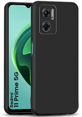 KrKis Back Cover for Redmi Note 11 Prime,Mi Redmi Note 11E 5G(Black, Camera Bump Protector, Silicon, Pack of: 1)