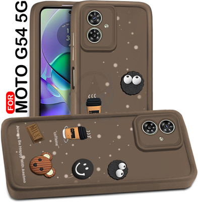 AESTMO Back Cover for Moto G54 5G(Brown, 3D Case, Silicon, Pack of: 1)