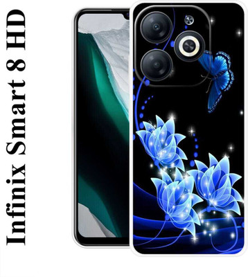 PAYSTORE Back Cover for Infinix Smart 8 HD(Black, Blue, Silicon, Pack of: 1)