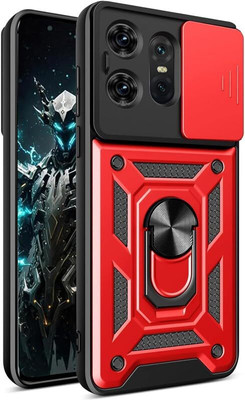 ConnectPoint Back Cover for Motorola Moto Edge 50 Pro 5G(Red, Ring Case, Pack of: 1)