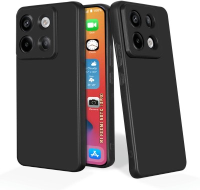 NG CREATION Back Cover for Redmi Note 13 Pro 5G, Poco X6(Black, Flexible, Silicon)