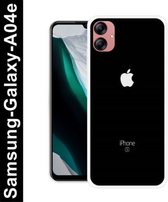 SBS Back Cover for Samsung Galaxy A04e ( APPLE LOGO,APPLE PRINT,IPHONE) PRINTED BACK COVER(Multicolor, Flexible, Silicon, Pack of: 1)