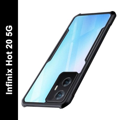 Micvir Back Cover for Infinix Hot 20 5G(Transparent, Black, Shock Proof, Pack of: 1)