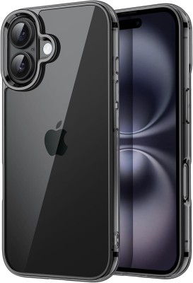 Enflamo Back Cover for Apple iPhone 16(Black, Camera Bump Protector, Silicon, Pack of: 1)