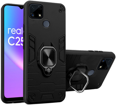 BOZTI Back Cover for Realme C25s(Black, Rugged Armor, Pack of: 1)