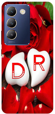 JUGGA Back Cover for vivo Y200e 5G, V2336, D LOVES R NAME,D NAME, R LETTER, ALPHABET,D LOVE R NAME(Red, Flexible, Silicon, Pack of: 1)
