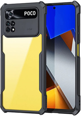 Aaralhub Back Cover for Poco X4 Pro 5G(Black, Camera Bump Protector)