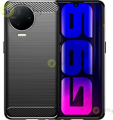 Flaaffy Back Cover for Infinix Note 12 Pro 4G | Carbon Fibre Rugged Armour(Black, Camera Bump Protector, Pack of: 1)