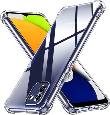 AIZLO Back Cover for SAMSUNG Galaxy A03(Transparent, Camera Bump Protector, Silicon, Pack of: 1)
