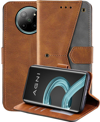 Autofocus Back Cover for Lava Agni 2 5G(Brown, Holster, Pack of: 1)