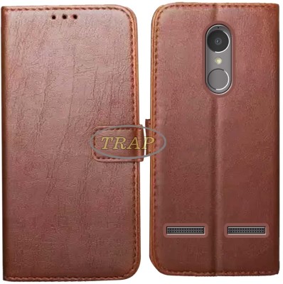 Trap Back Cover for Lenovo K6 Power(Brown, Cases with Holder, Pack of: 1)