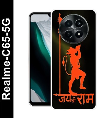 LUCKY MOBI.COM Back Cover for Realme C65 5G(Black, Orange, Silicon, Pack of: 1)