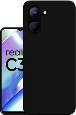 SRT Back Cover for Realme C33 back cover(Black, Matte Finish, Pack of: 1)