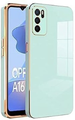 ANTICA Back Cover for Oppo A16 |View Electroplated Chrome 6D Case Soft TPU(Green, Dual Protection, Silicon, Pack of: 1)