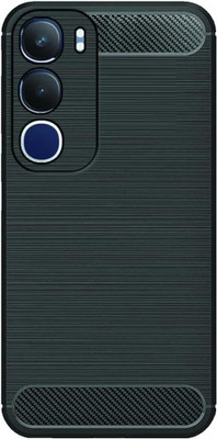 Teleform Back Cover for Vivo Y29 5G / Vivo Y19s 5G soft armour cover(Black)(Grey, Grip Case, Silicon)