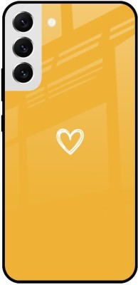 QRIOH Glass Back Cover for Samsung Galaxy S22 5G(Yellow, Grip Case, Pack of: 1)