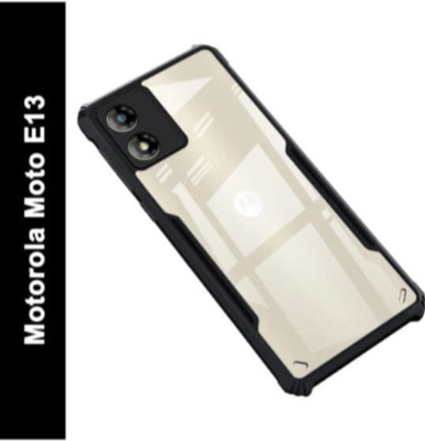 Roma Back Cover for Moto E13(Black, Pack of: 1)