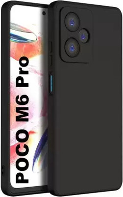VISHZONE Back Cover for POCO M6 PRO 5G(Black, Grip Case, Silicon, Pack of: 1)
