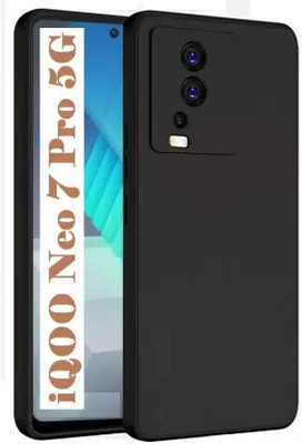 VISHRN Back Cover for iQOO Neo 7 Pro 5G(Black, Grip Case, Silicon, Pack of: 1)