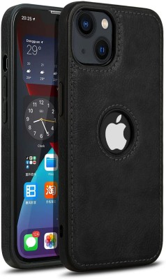 Kreatick Back Cover for Flexible Pu Leather Super Soft-Touch | Bumper Case for Apple iPhone 13 Mini(Black, Camera Bump Protector, Pack of: 1)