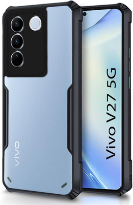 S-Softline Back Cover for Vivo V27 5G, Exclusive Soft Bumper Anti Scratch(Black)