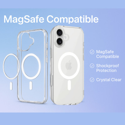 Siddhi Vinayak Mart Back Cover for iPhone 16(Transparent, Silicon)