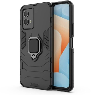 Yoox Back Cover for vivo Y75 5G(Black, Dual Protection, Silicon, Pack of: 1)